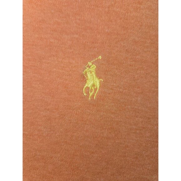 Polo Ralph Lauren Mens Orange Polo Shirt Medium - Picture 6 of 7